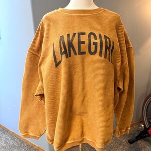 “LAKEGIRL” Corded Sweatshirt – XL – Like New